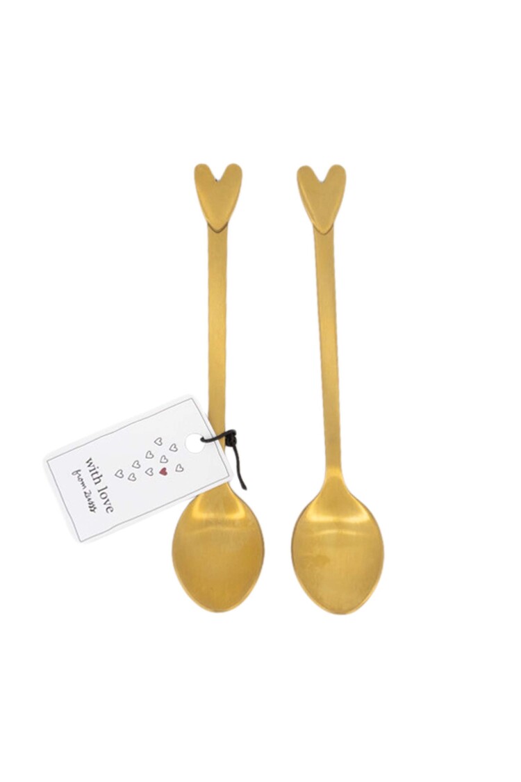 Zusss Zusss | Set van 2 lepels hartje goud
