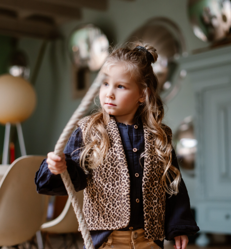 Daily7 Daily7 | Gilet Leopard latte sand