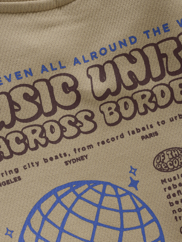 Daily7 Daily7 | Sweater Music oversized latte sand