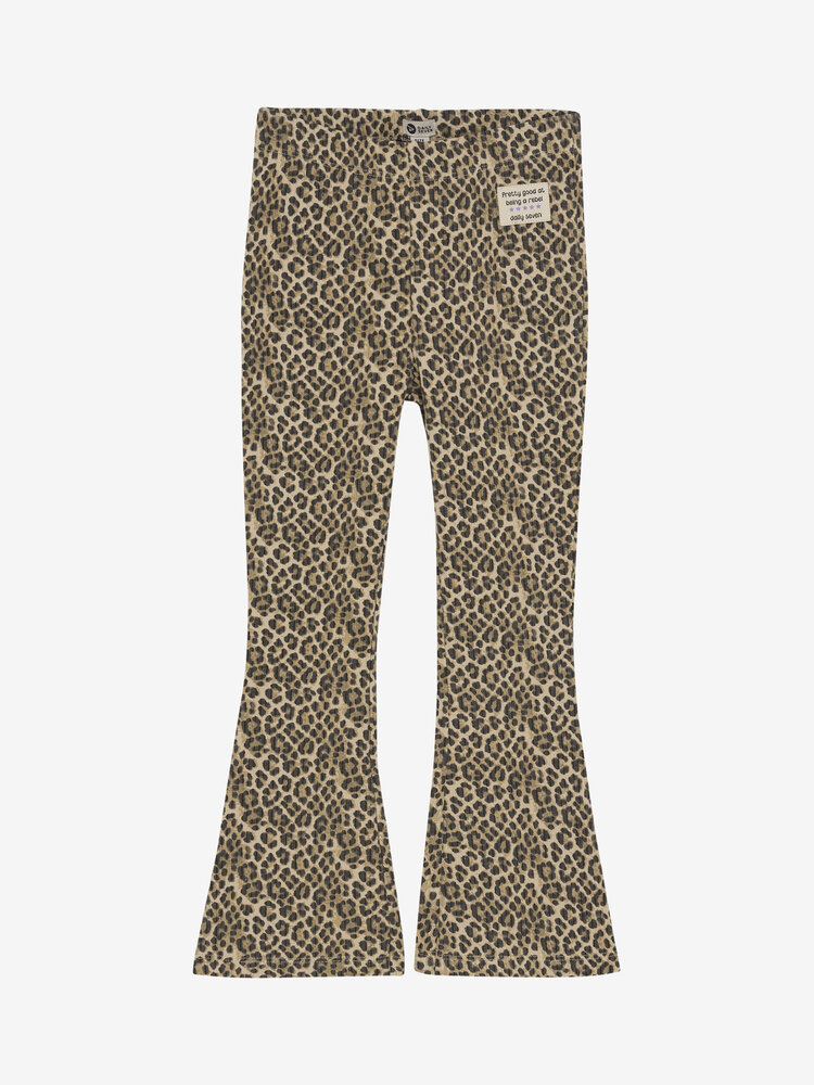 Daily7 Daily7 | Flared legging leopard latte sand