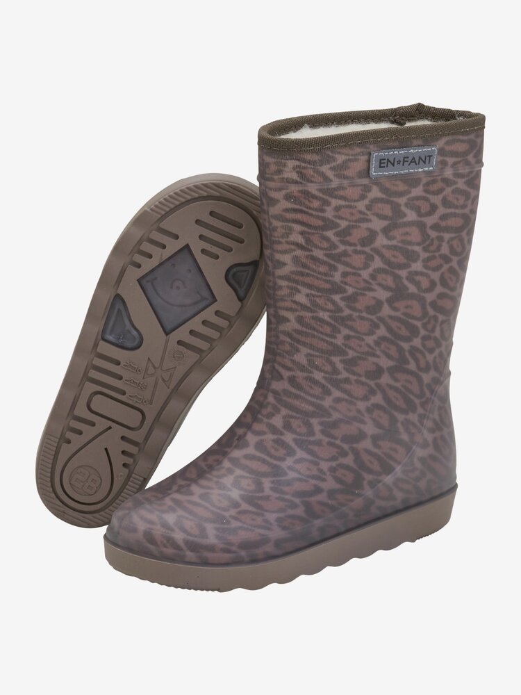 Enfant Enfant | Thermo boots Leopard pine bark