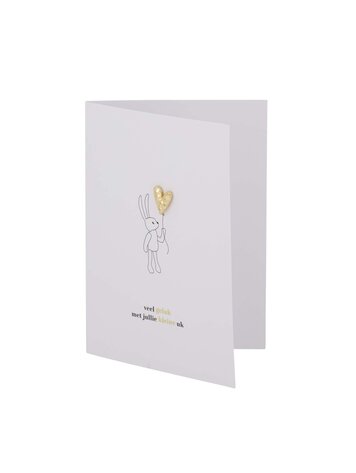 Zusss Zusss | Wenskaart hartje kleine uk broche wit