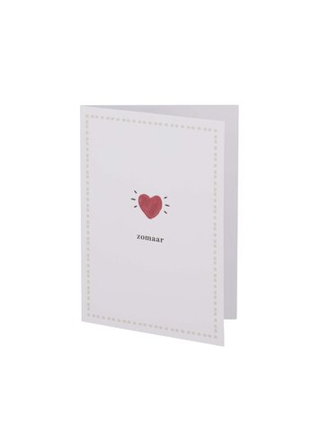 Zusss Zusss | Wenskaart zomaar wit/rood