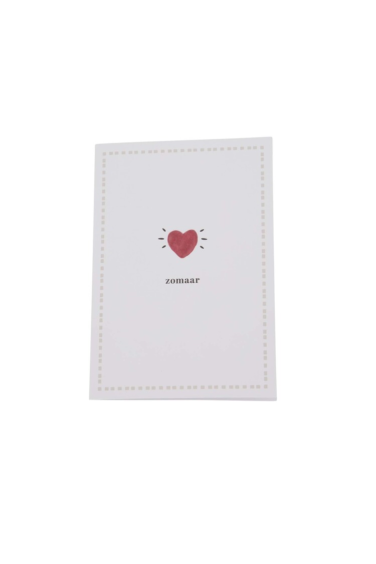 Zusss Zusss | Wenskaart zomaar wit/rood