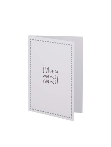 Zusss Zusss | Wenskaart merci grijsblauw