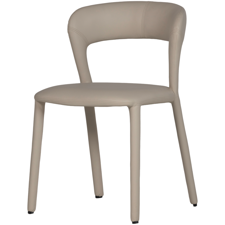 WOOOD Woood | Eetkamerstoel Noble leerlook beige