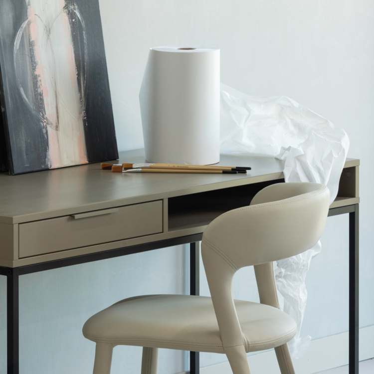 WOOOD Woood | Eetkamerstoel Noble leerlook beige