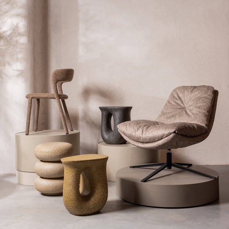 WOOOD Woood | Eetkamerstoel Noble zand melange