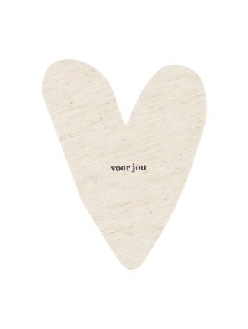 Zusss Zusss | Wenskaart voor jou hartje linnen