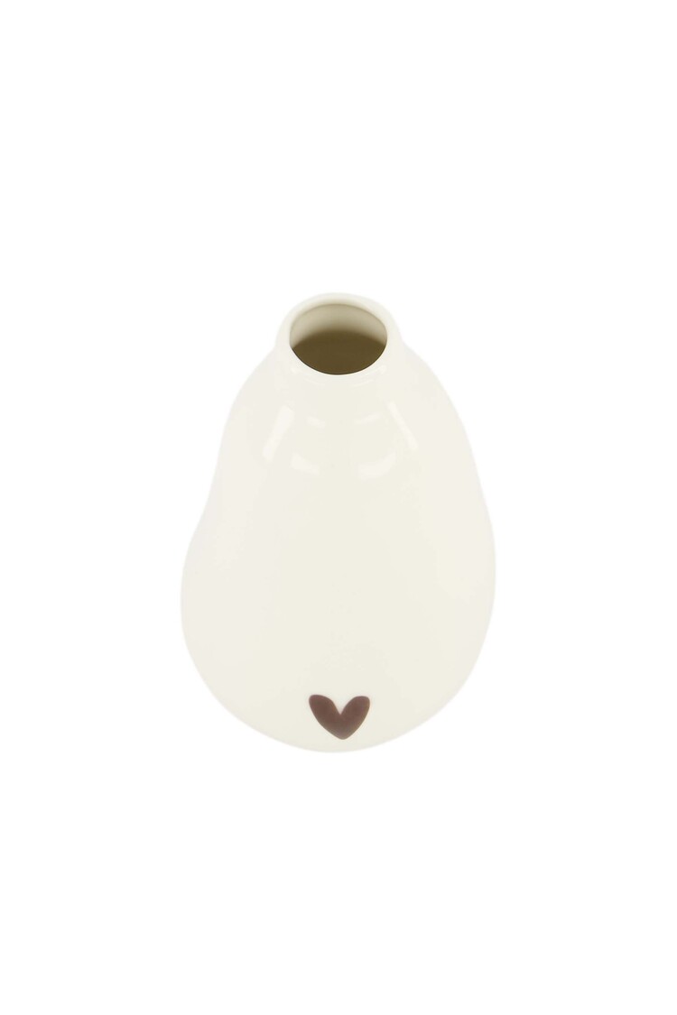 Zusss Zusss | Vaasje keramiek hartje wit/port