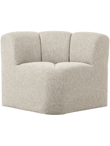 WOOOD Woood | (Eetkamer)bankje Mojo met rugleuning boucle beige