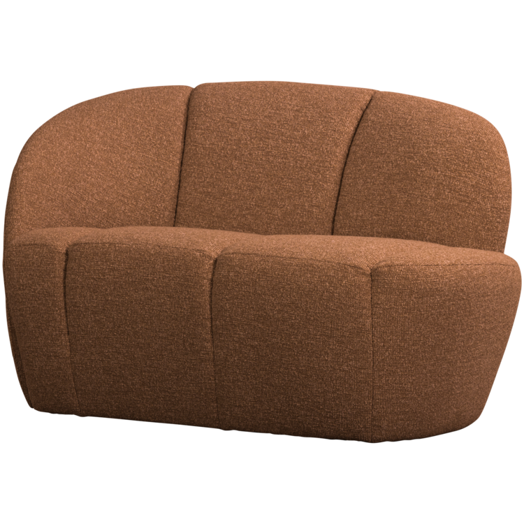 WOOOD Woood | 2-zits bankje Mojo links boucle roestbruin