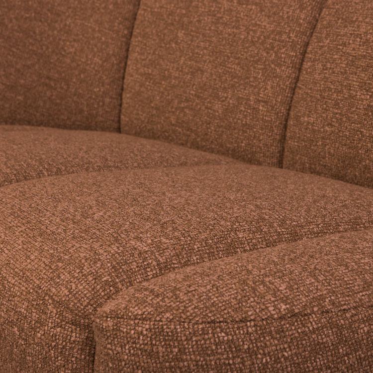 WOOOD Woood | 2-zits bankje Mojo links boucle roestbruin