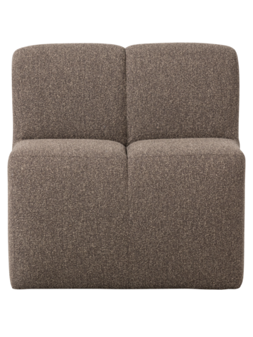 WOOOD Woood | (Eetkamer)bankje Mojo met rugleuning 84cm boucle bruin