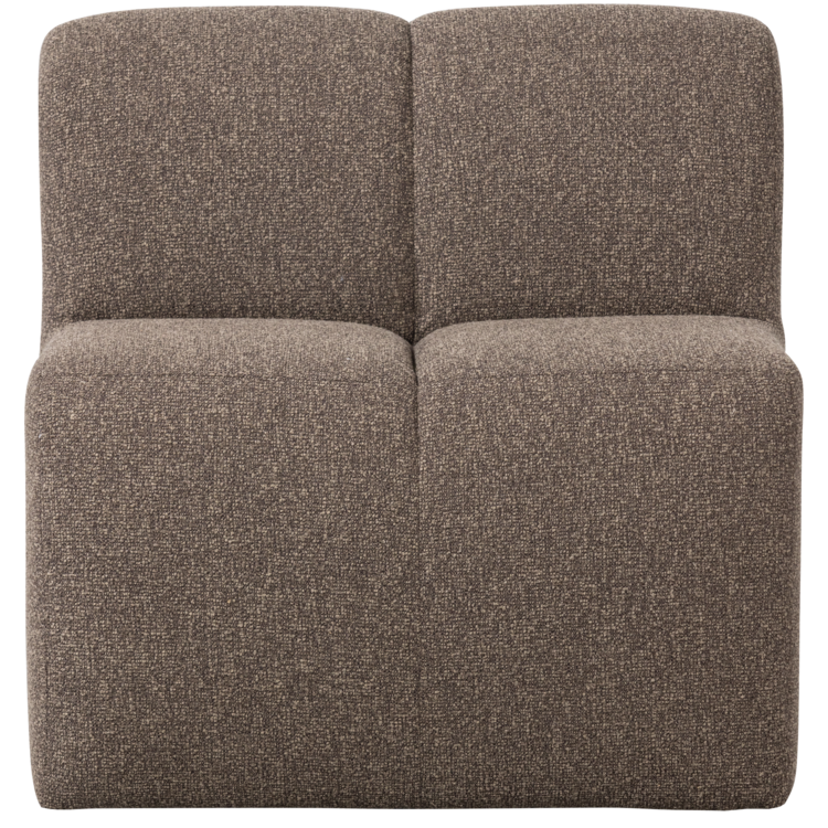 WOOOD Woood | (Eetkamer)bankje Mojo met rugleuning 84cm boucle bruin