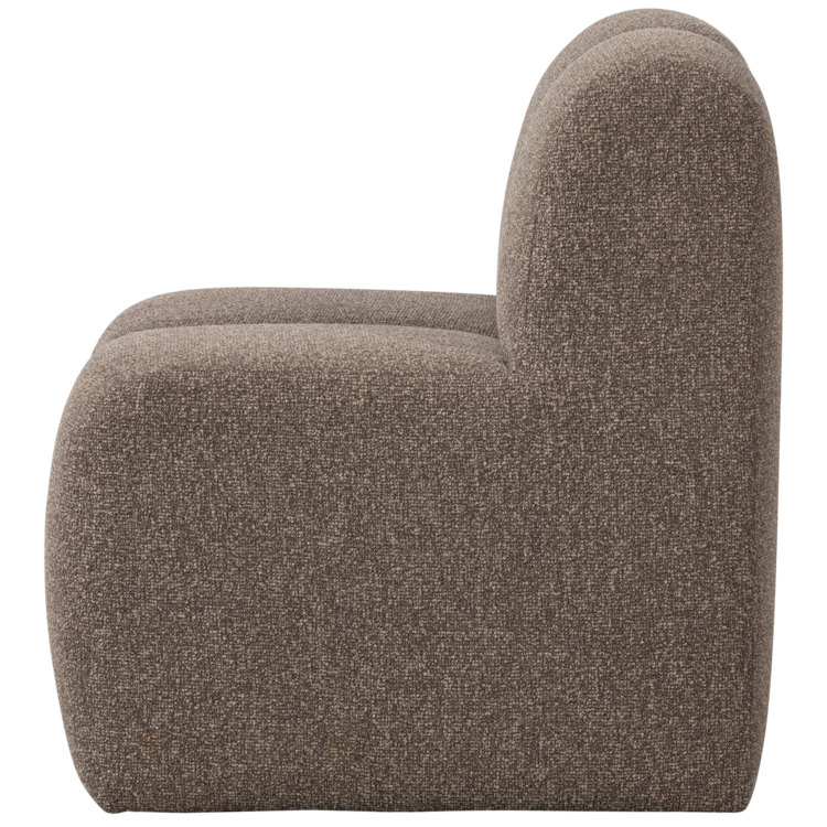 WOOOD Woood | (Eetkamer)bankje Mojo met rugleuning 84cm boucle bruin