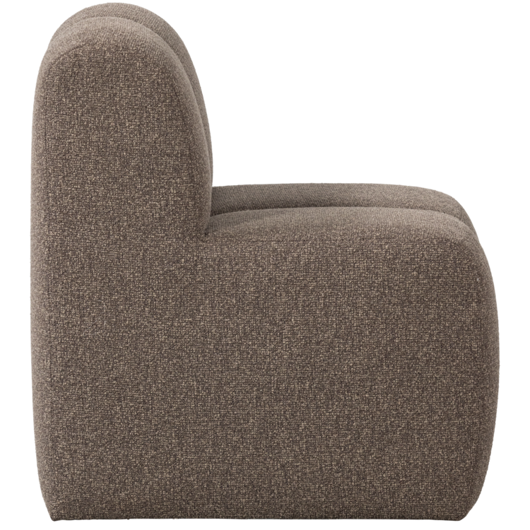 WOOOD Woood | (Eetkamer)bankje Mojo met rugleuning 84cm boucle bruin