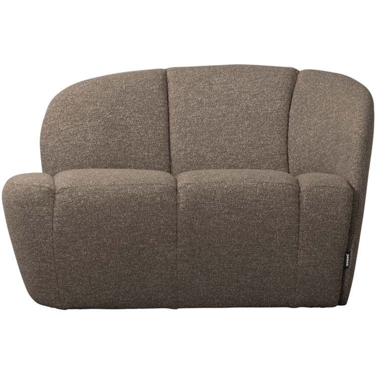 WOOOD Woood | 2-zits bankje Mojo rechts boucle bruin