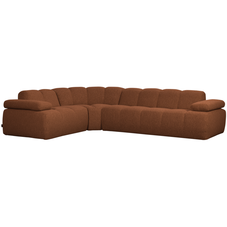 WOOOD Woood | Hoekbank links Mojo boucle roestbruin