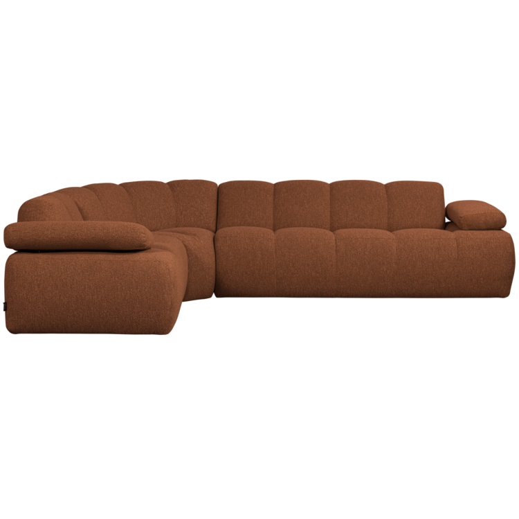 WOOOD Woood | Hoekbank links Mojo boucle roestbruin