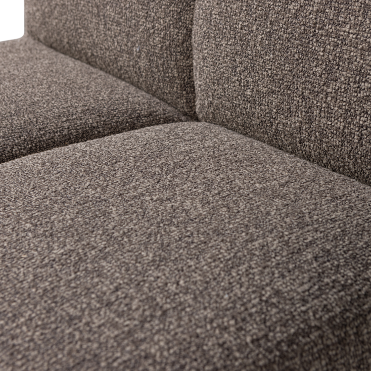 WOOOD Woood | (Eetkamer)bankje Mojo met rugleuning 84cm boucle bruin