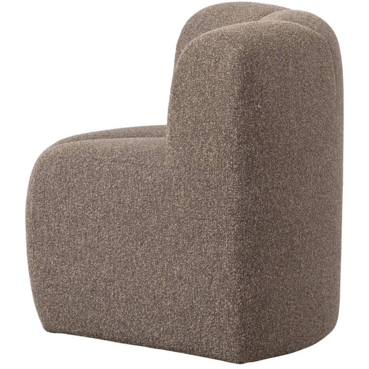 WOOOD Woood | (Eetkamer)bankje Mojo hoek met rugleuning boucle bruin