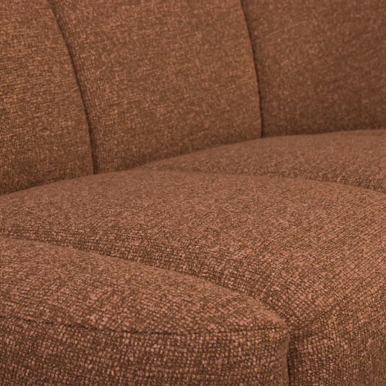 WOOOD Woood | 2-zits bankje Mojo rechts boucle roestbruin