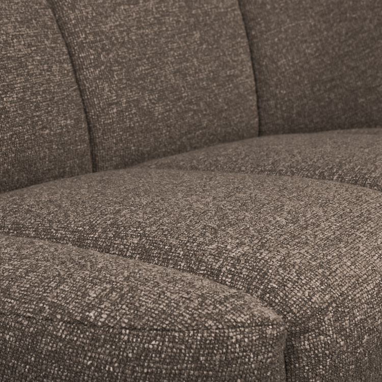 WOOOD Woood | 2-zits bankje Mojo rechts boucle bruin