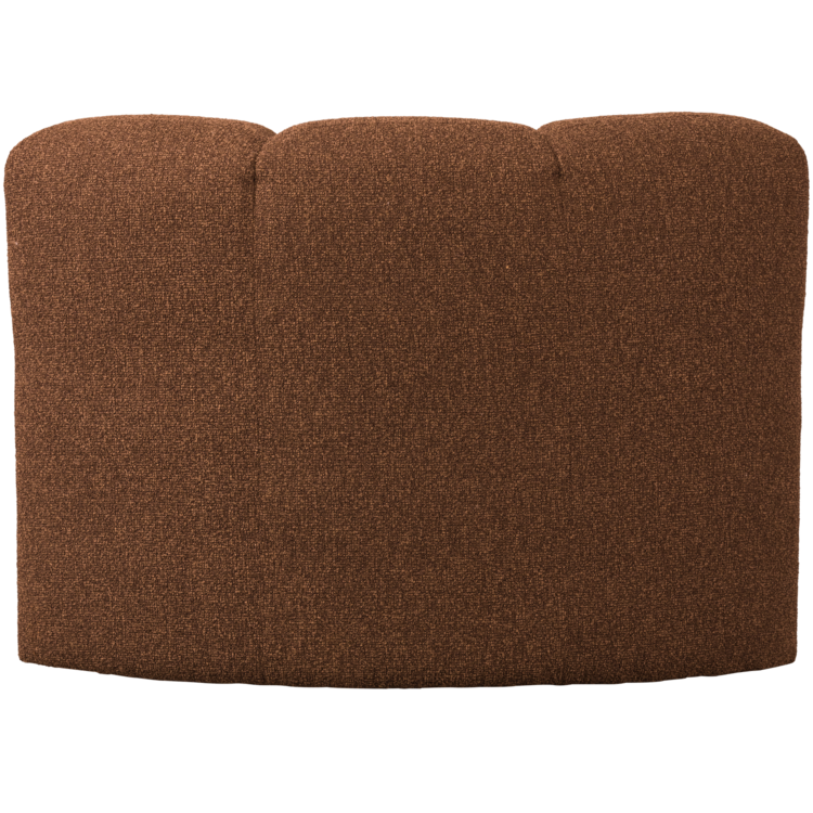 WOOOD Woood | (Eetkamer)bankje Mojo hoek met rugleuning boucle roestbruin
