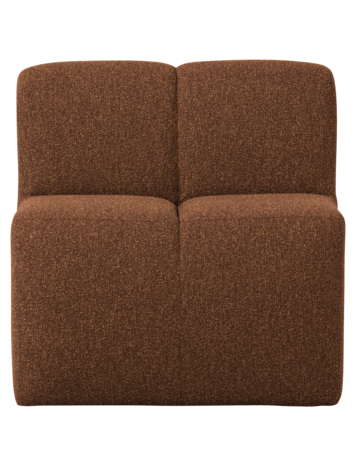 WOOOD Woood | (Eetkamer)bankje Mojo met rugleuning 84cm boucle roestbruin