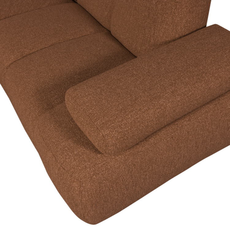 WOOOD Woood | Hoekbank rechts Mojo boucle roestbruin