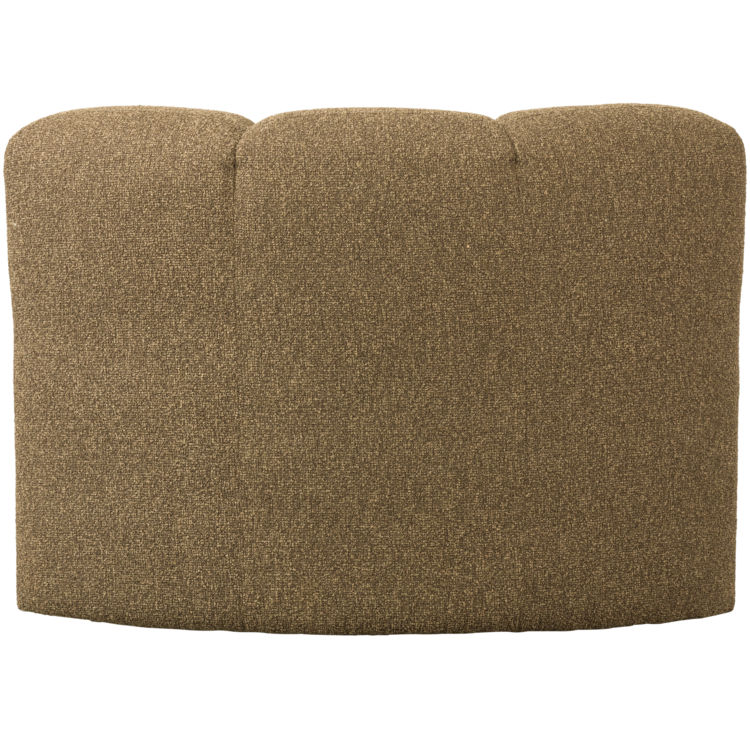 WOOOD Woood | Eetbankje Mojo hoek met rugleuning boucle geel/bruin