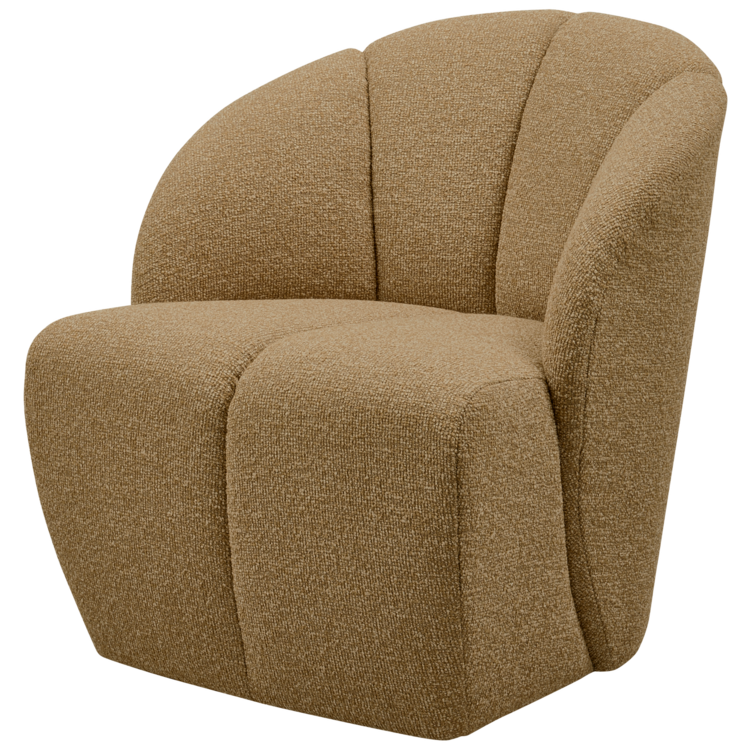 WOOOD Woood | Draaifauteuil Mojo boucle geel/bruin