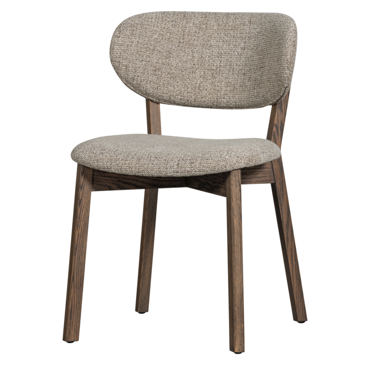 WOOOD Woood | Eetkamerstoel Udar met houten frame donkerbruin