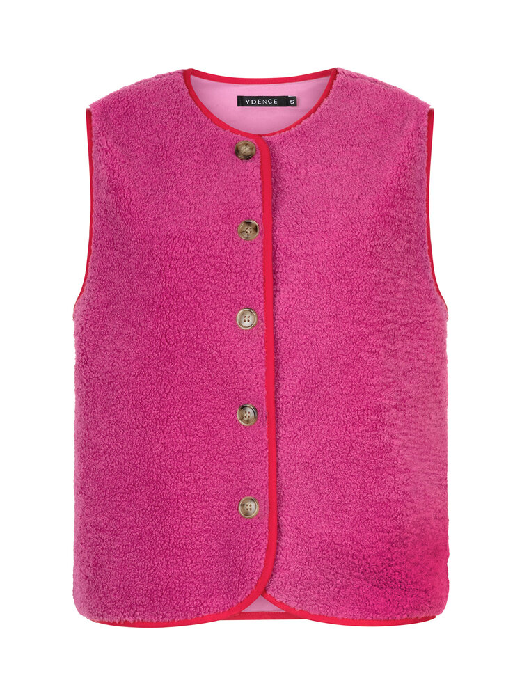Ydence Ydence | Gilet Puck fuchsia purple