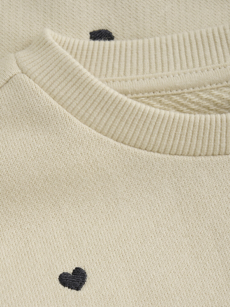 Daily7 Daily7 | Sweaterdress hartjes sandshell