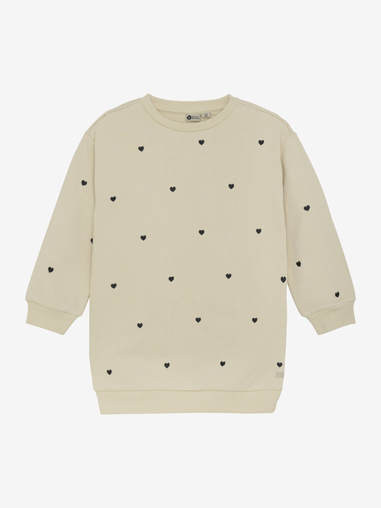 Daily7 Daily7 | Sweaterdress hartjes sandshell