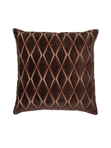 WOOOD Woood | Kussen Aziz donker bruin 45cm