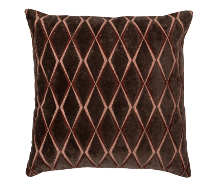 WOOOD Woood | Kussen Aziz donker bruin 45cm