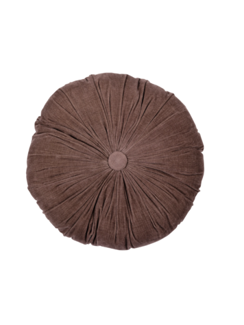 WOOOD Woood | Kussen Aziz bruin rond 36cm