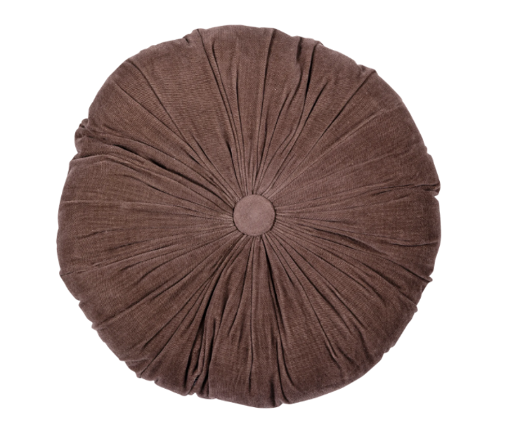 WOOOD Woood | Kussen Aziz bruin rond 36cm