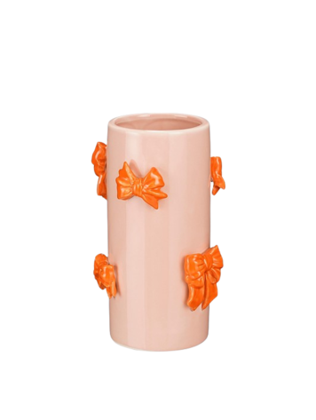 Stijl28 | Vaas strik oranje 22x14cm