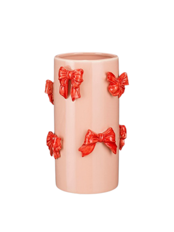 Stijl28 | Vaas strik rood 26x17cm