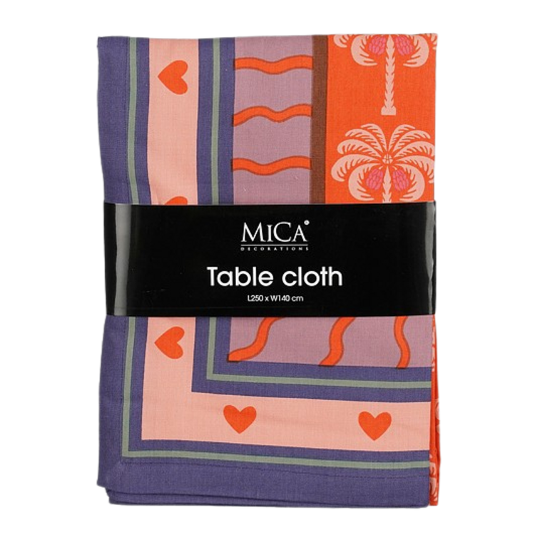 Stijl28 | Tafelkleed palmboom rood 250x140cm