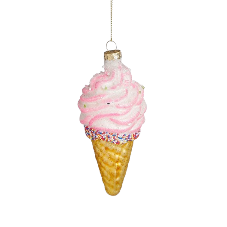 Selected by Selected by | Ornament ijsje roze 13x6cm