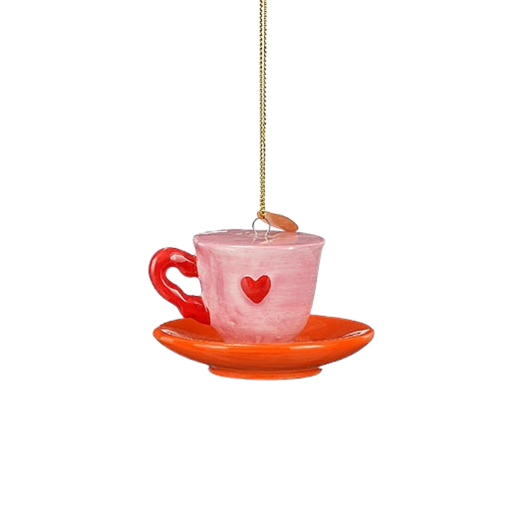 Selected by Selected by | Ornament theekopje roze 4x7cm