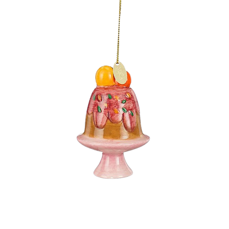 Stijl28 | Ornament taart roze 8x6cm