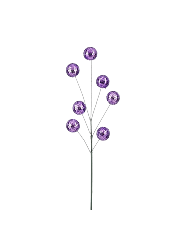 Stijl28 | Tak spiegel ballen paars 60cm