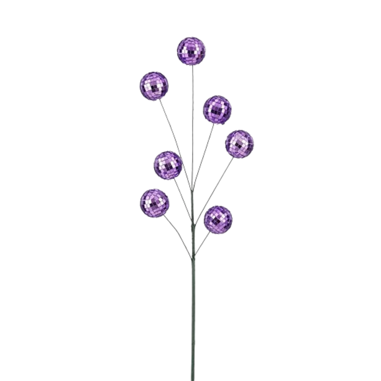Stijl28 | Tak spiegel ballen paars 60cm