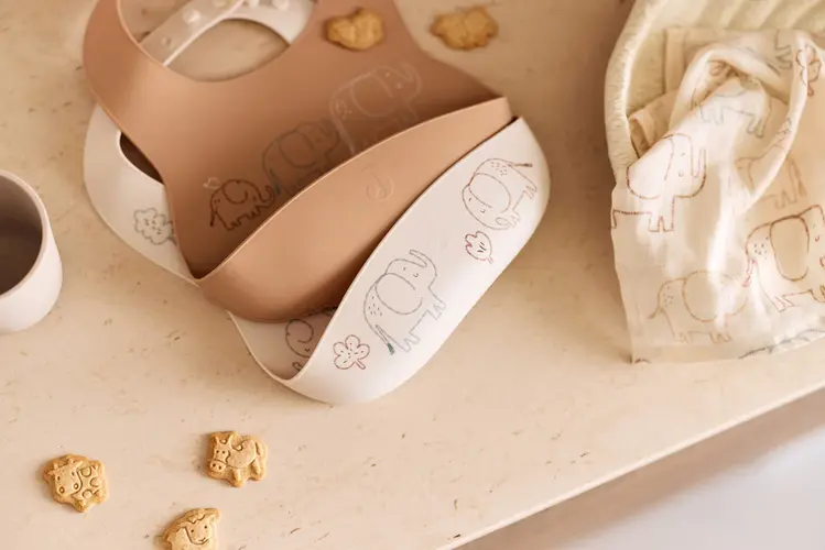 Jollein Jollein | Slab siliconen elephant tales 2-pack